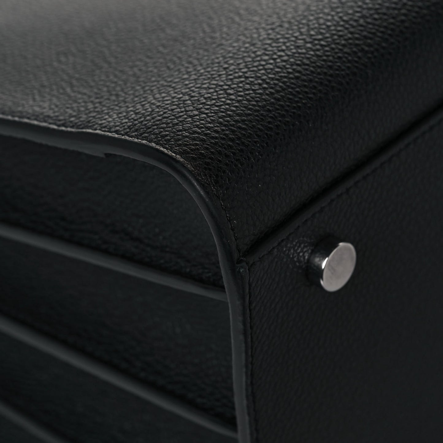 Grained Calfskin Small Sac De Jour Black