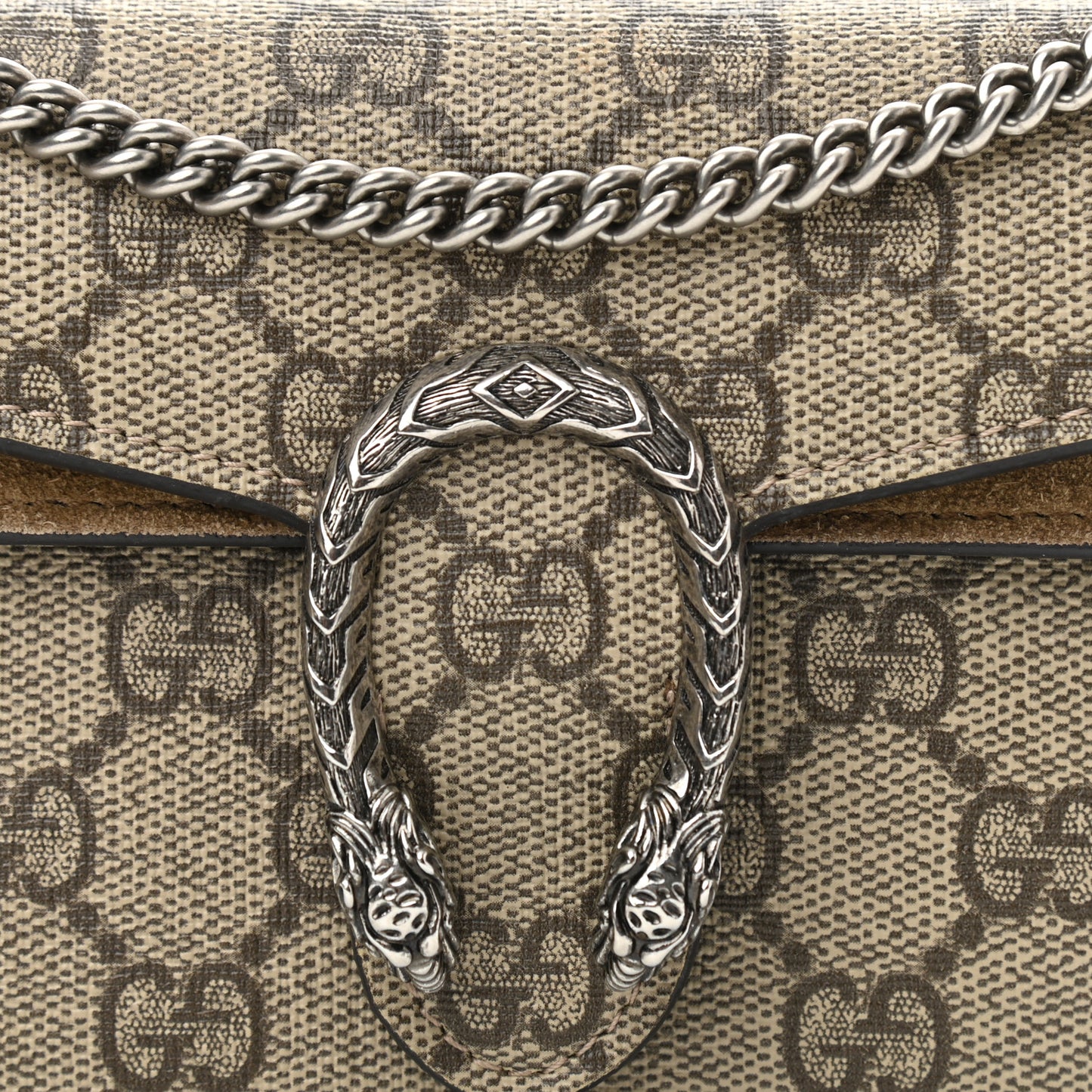 GG Supreme Monogram Super Mini Dionysus Shoulder Bag Taupe