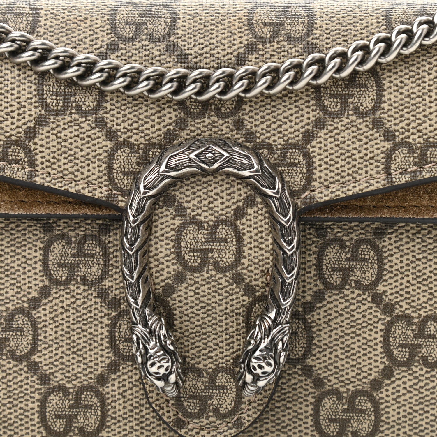 Gucci GG Supreme Monogram Super Mini Dionysus Shoulder Bag Taupe 7 of 10