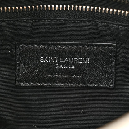 Saint Laurent Lambskin Quilted Toy Loulou Puffer Monogram Chain Satchel Blanc Vintage 6 of 10