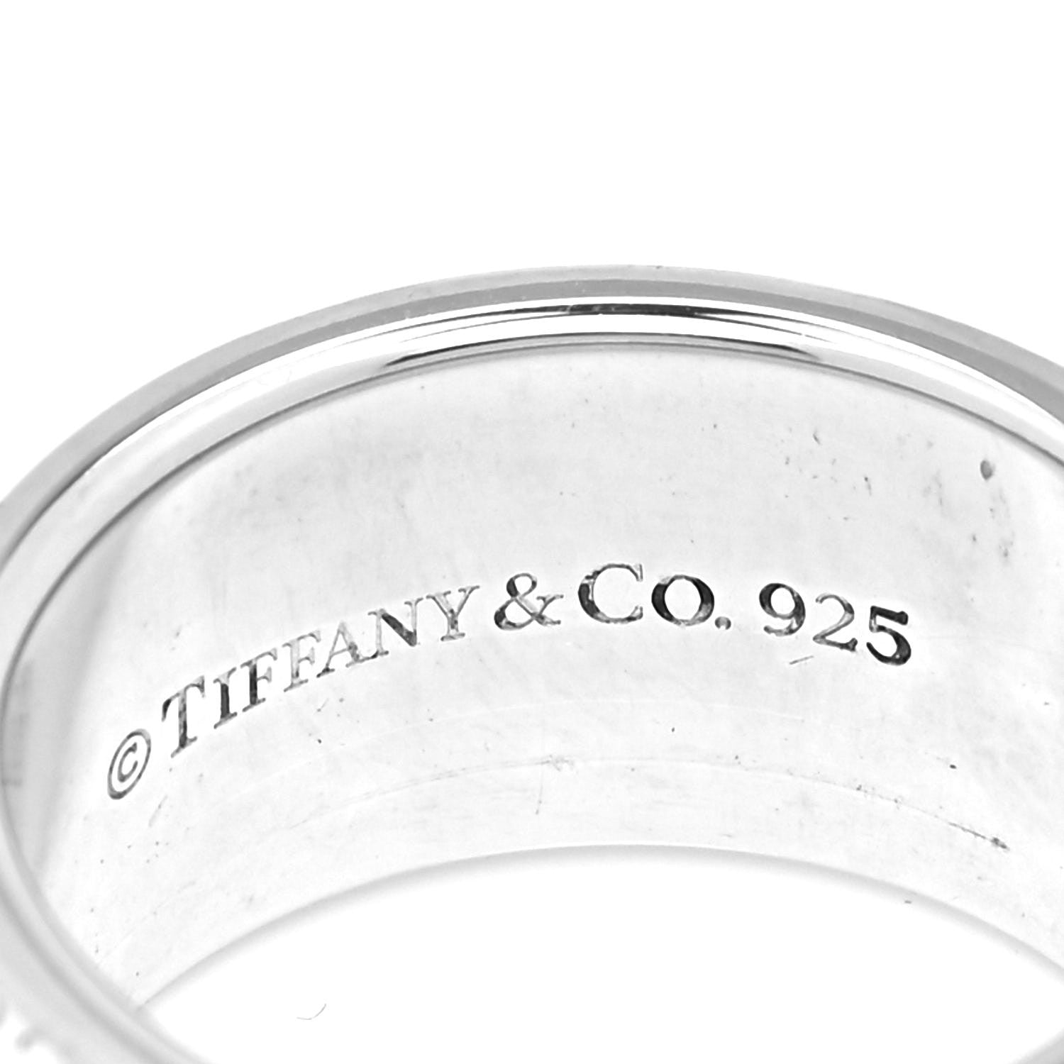Tiffany Sterling Silver 10mm Notes Wide Ring 52 6 4 of 4
