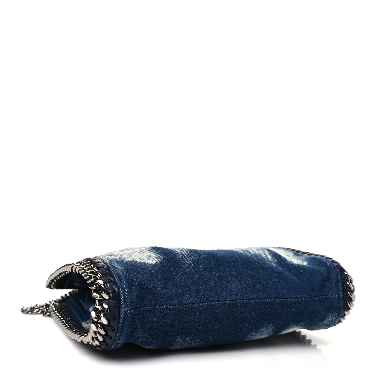 Tie Dye Denim Mini Falabella Fold Over Tote Indigo