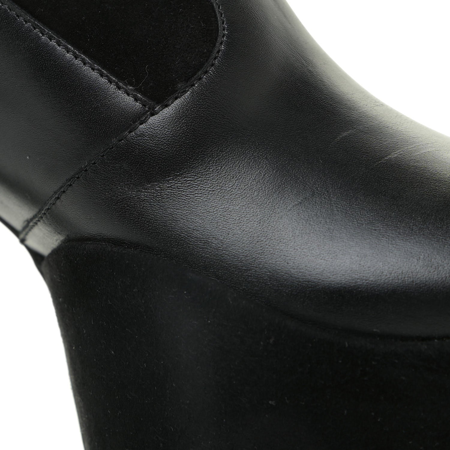 Louis Vuitton Suede Calfskin Monogram Podium Platform Thigh Boots 37.5 Black 13 of 17