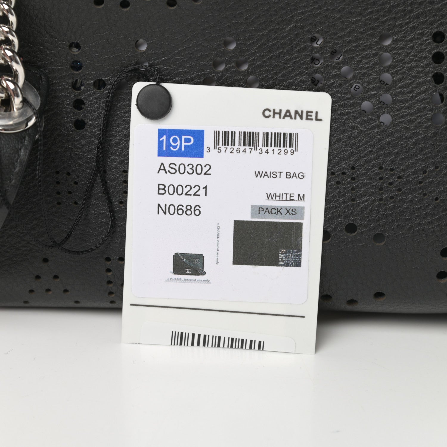 Chanel Calfskin Tweed Eyelet Flap Bag Black 14 of 15