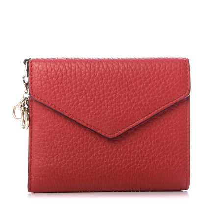 Christian Dior Bullcalf Diorissimo Medium Envelope Wallet True Red Pink 1 of 6