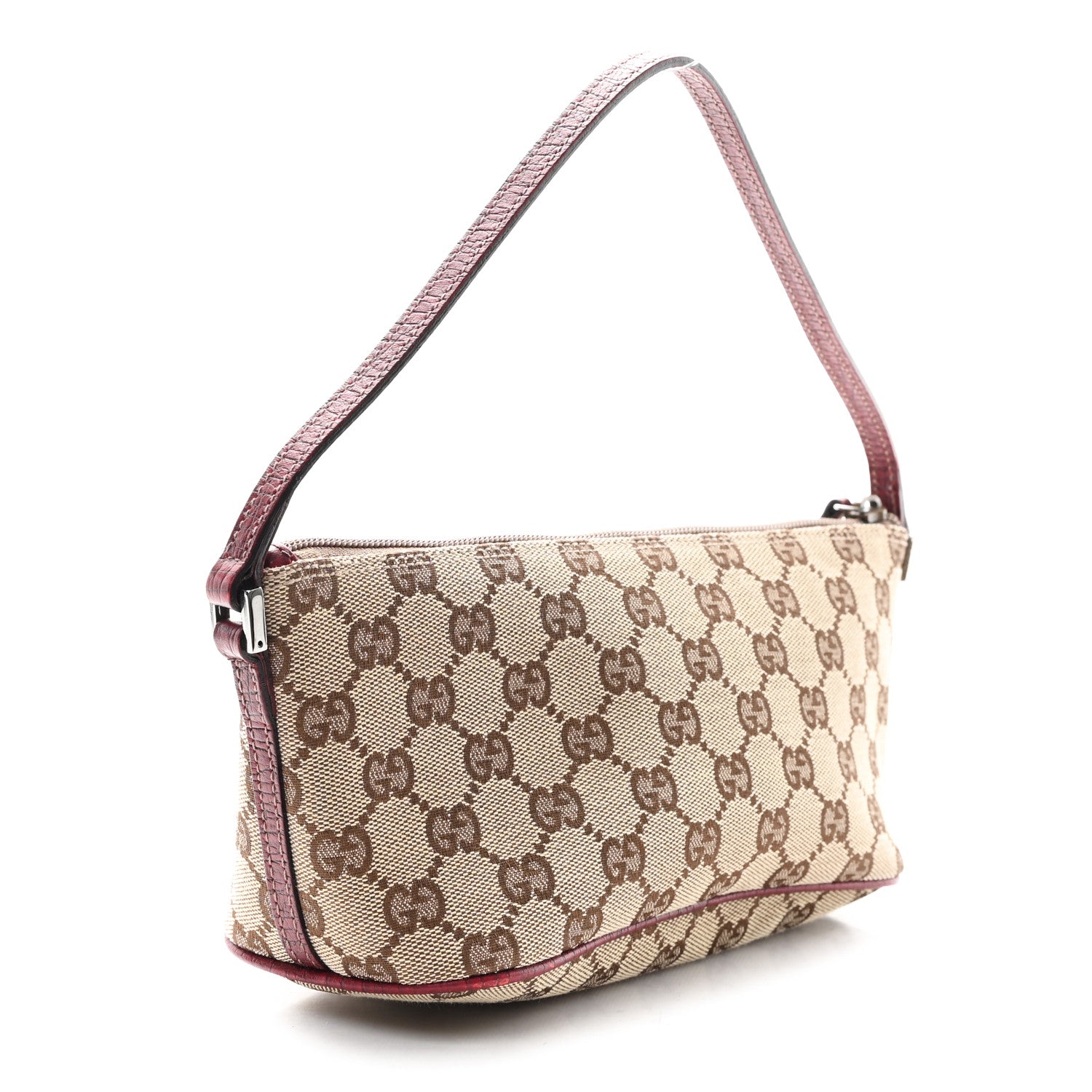 Gucci Monogram Web Boat Pochette Red 3 of 10