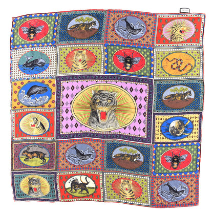 Gucci Silk Square Animal Scarf Multicolor 1 of 3