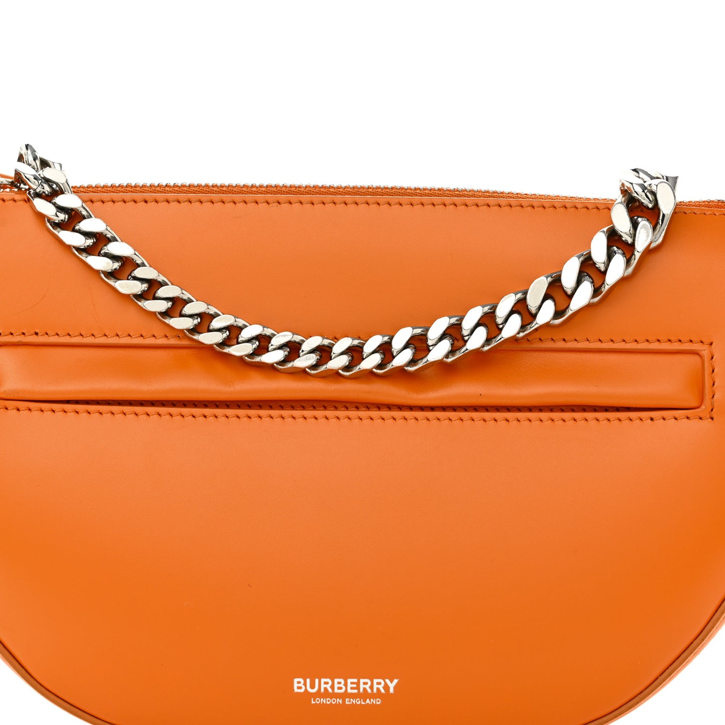 Calfskin Small Olympia Chain Shoulder Bag Orange