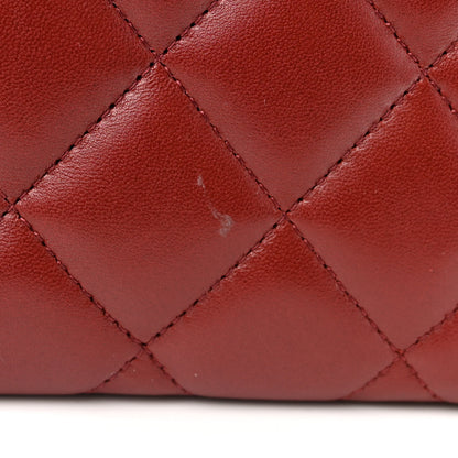 Chanel Lambskin Quilted Jumbo Double Flap Burgundy 16 of 19