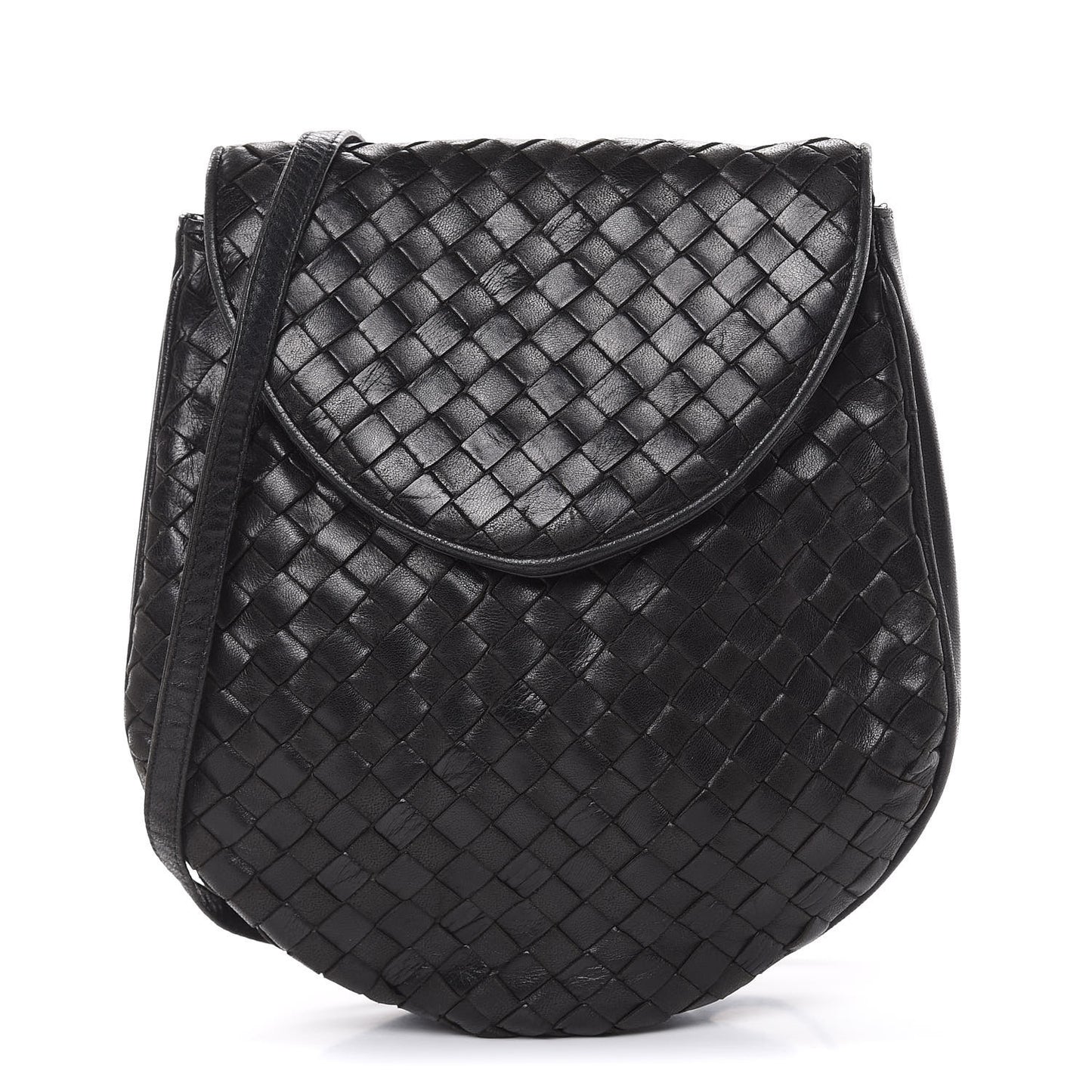 Nappa Intrecciato Crossbody Black