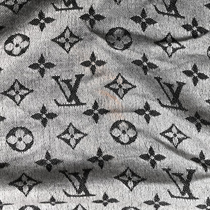 Louis Vuitton Silk Wool Monogram Denim Shawl Black 5 of 5