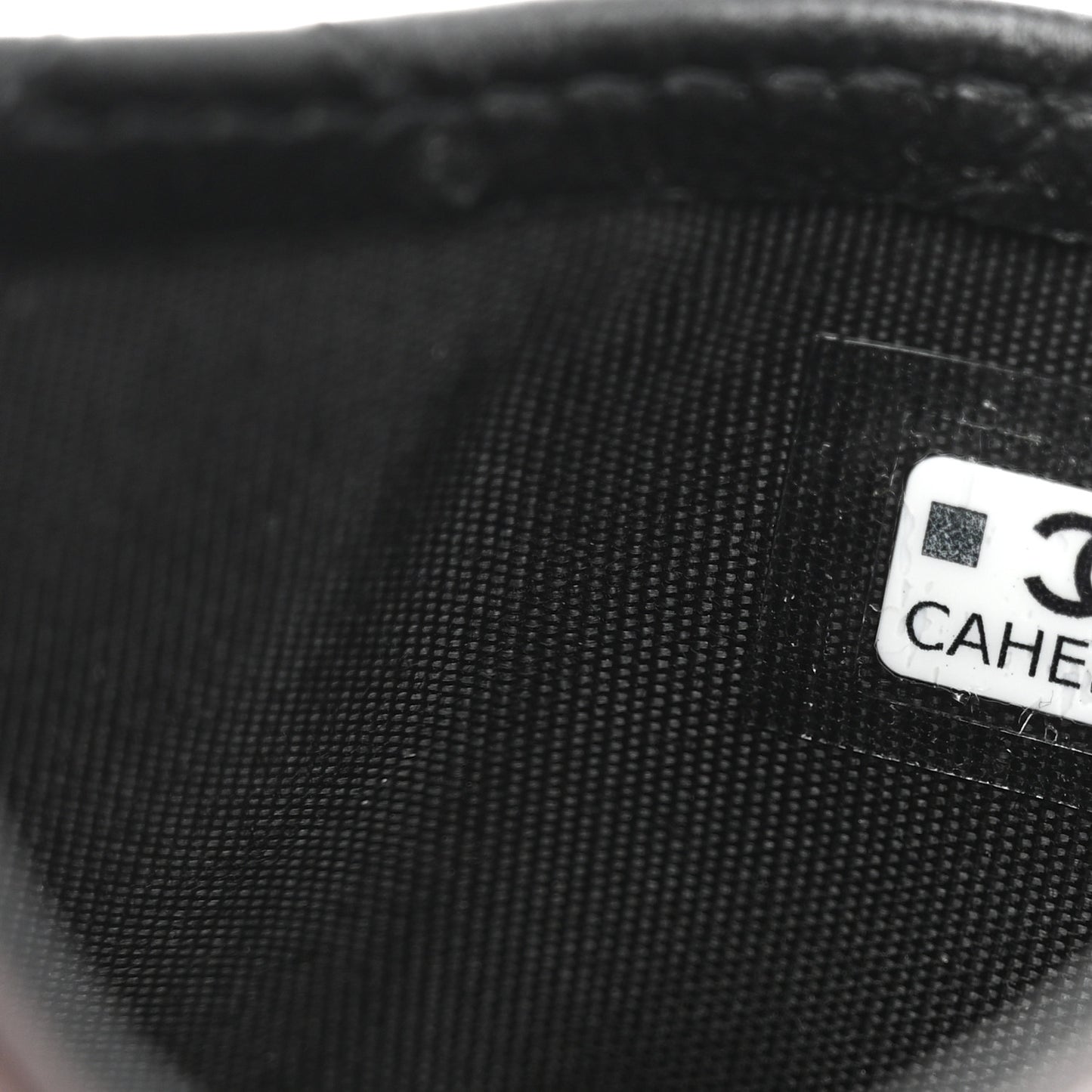 Lambskin Quilted Card Holder Black