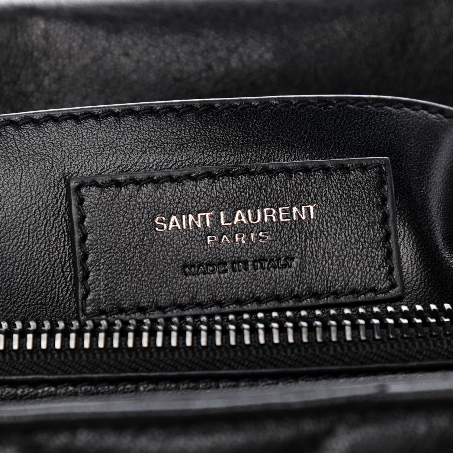 Saint Laurent Sheepskin Matelasse Chevron Monogram Monochrome Large College Satchel Black 10 of 18