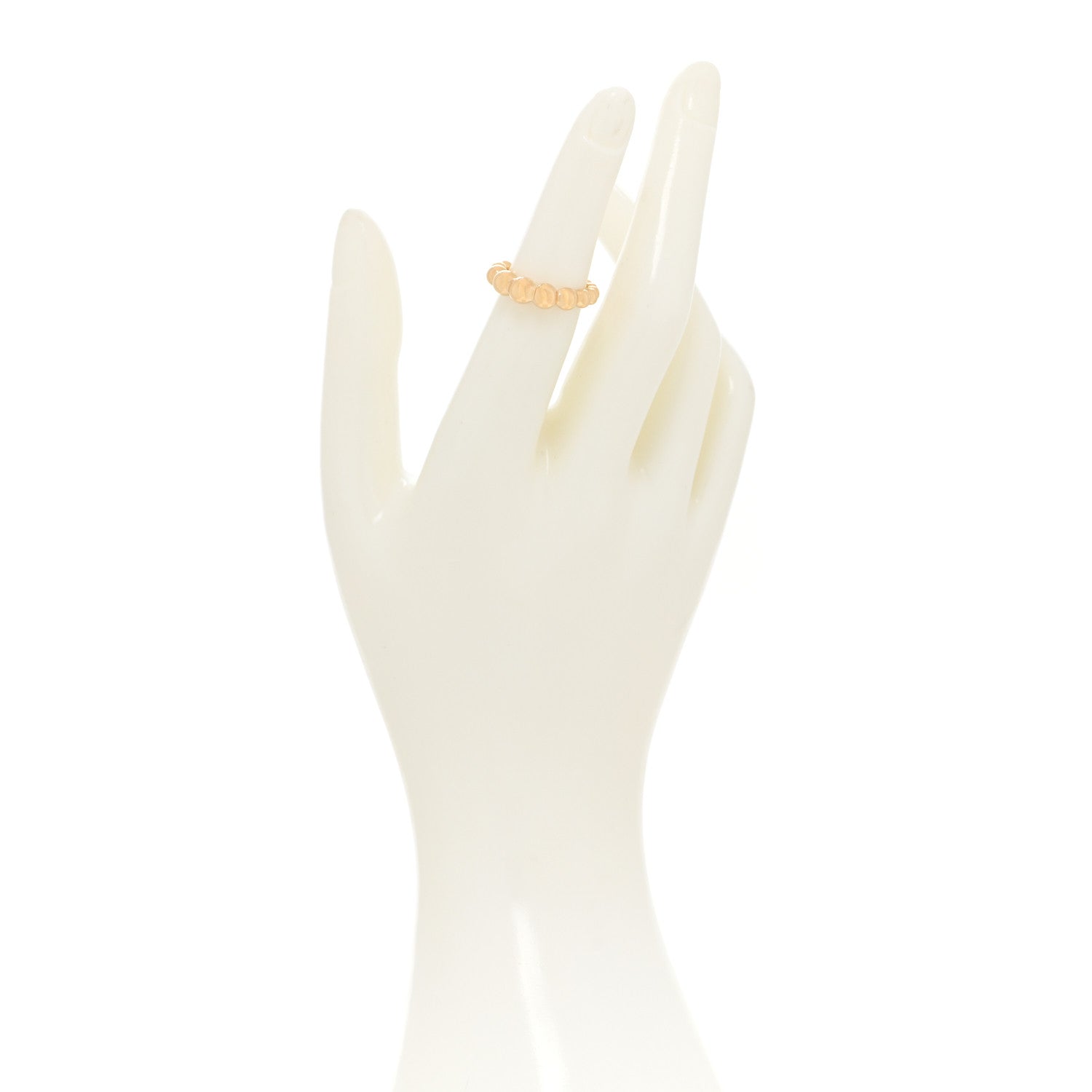 Van Cleef & Arpels 18K Rose Gold Perlee Pearls of Gold Variation Ring 50 5.25 2 of 5
