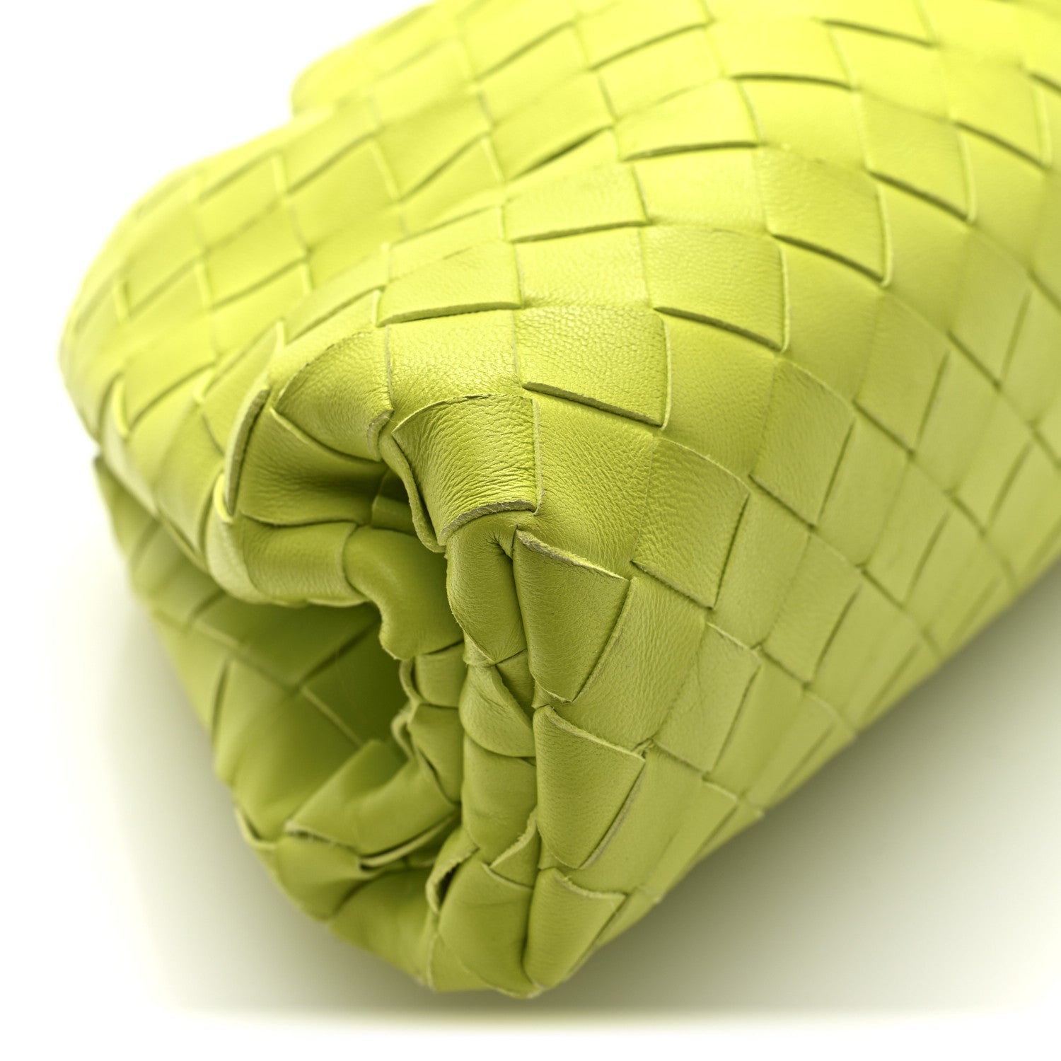 Bottega Veneta Nappa Maxi Intrecciato Teen Pouch Acid Kiwi 8 of 9