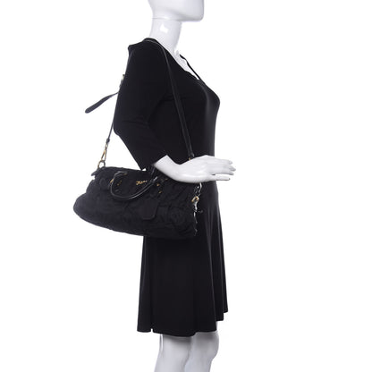 Prada Tessuto Nylon Gaufre Shopping Satchel Black 2 of 20