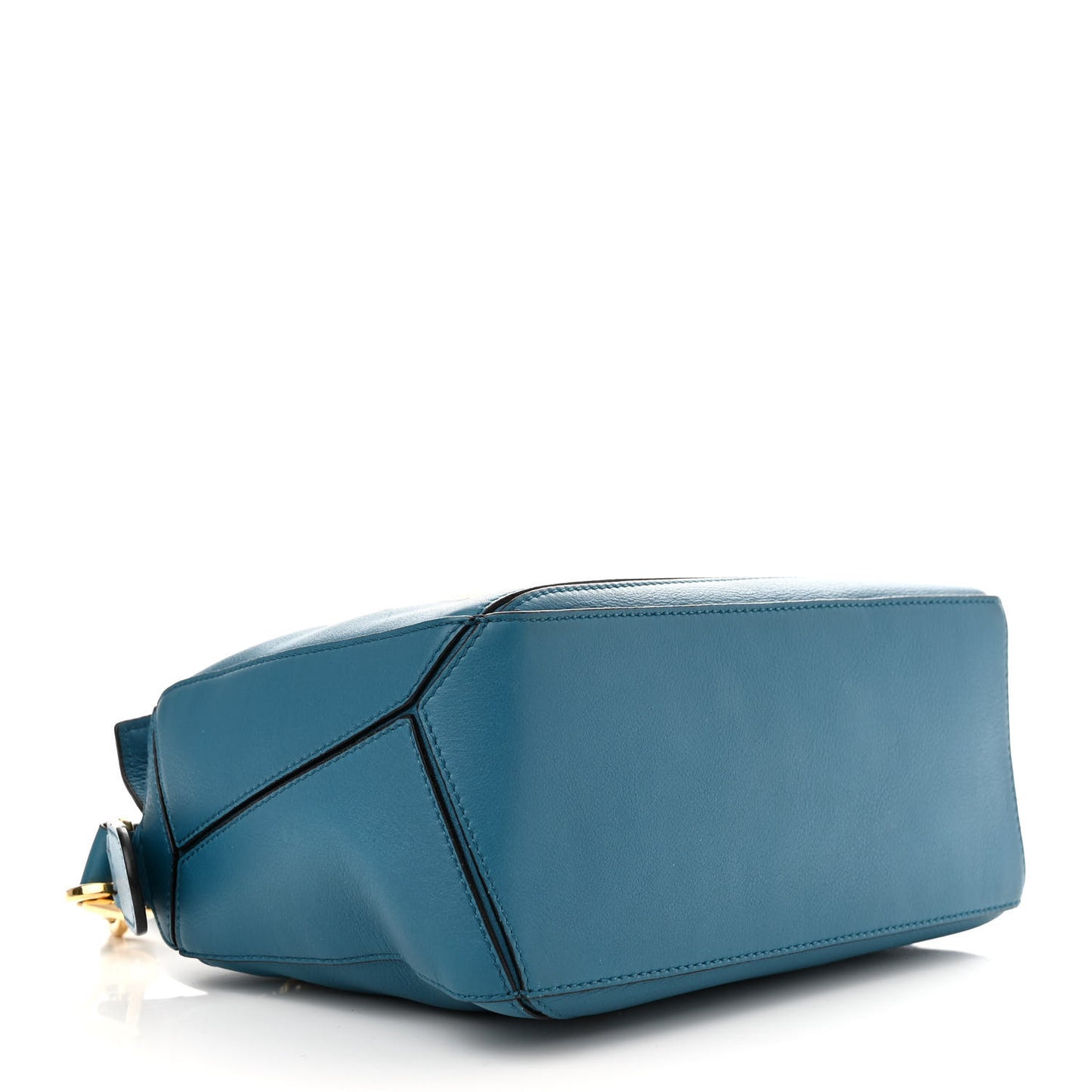 X SPIRITED AWAY Calfskin Bo Mouse Small Puzzle Bag Lagoon Blue