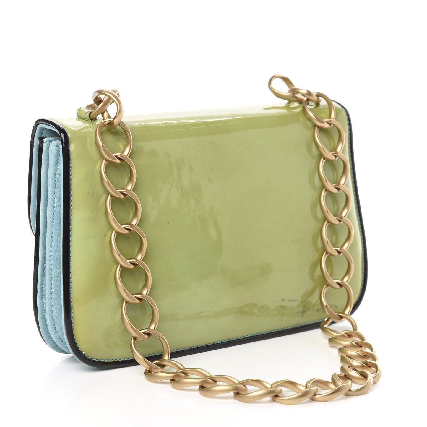 Patent Striped Mademoiselle Flap Multicolor