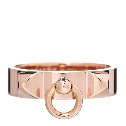 Hermes 18K Rose Gold PM Collier De Chien Ring 54 6.75 1 of 6