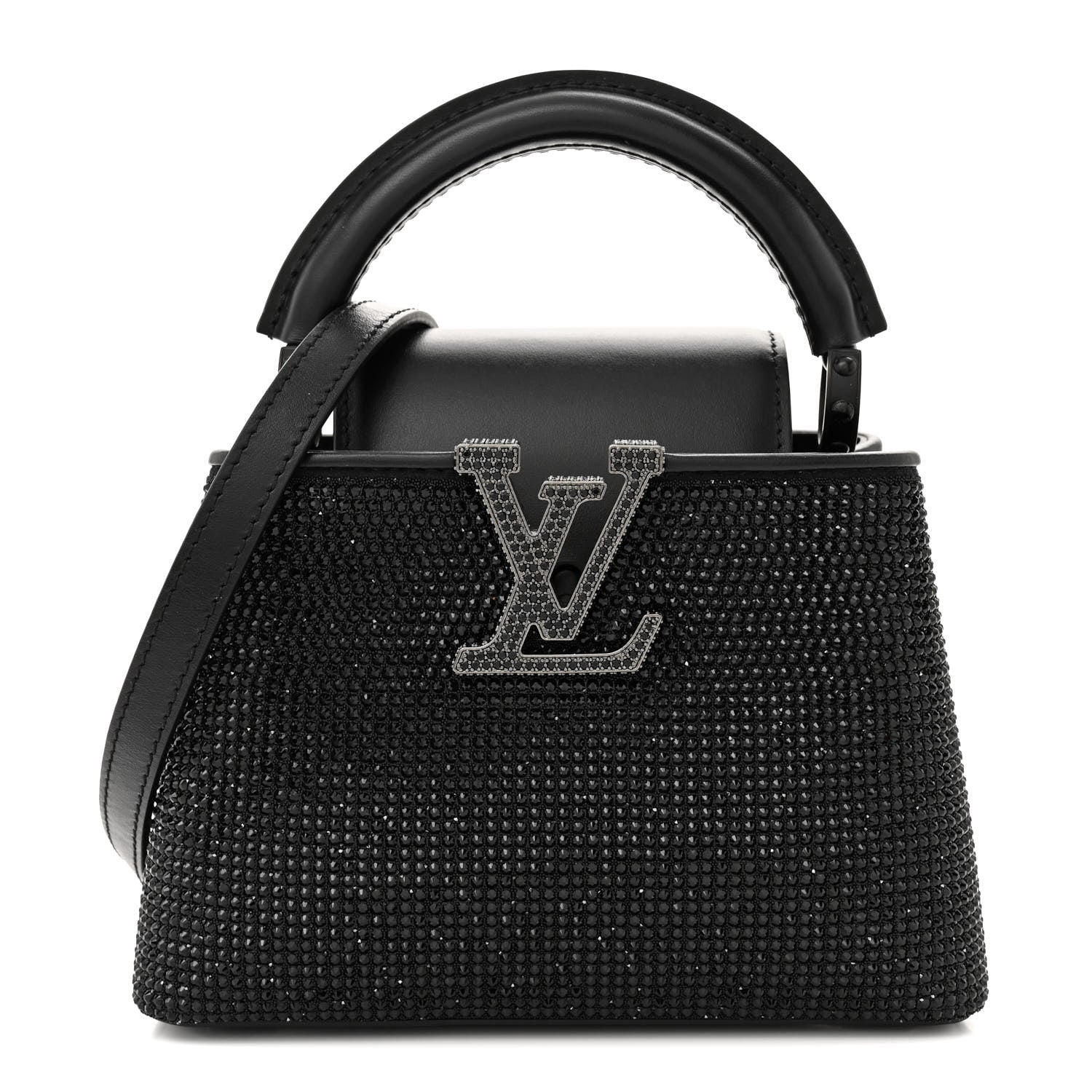 Louis Vuitton Swarovski Calfskin Capucines Mini Black 1 of 11