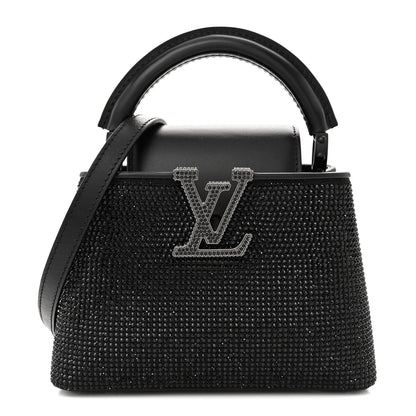 Louis Vuitton Swarovski Calfskin Capucines Mini Black 1 of 11