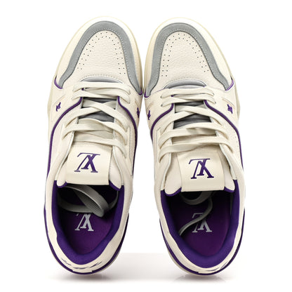 Louis Vuitton Calfskin Womens LV Trainer Sneakers 39 Purple 2 of 8