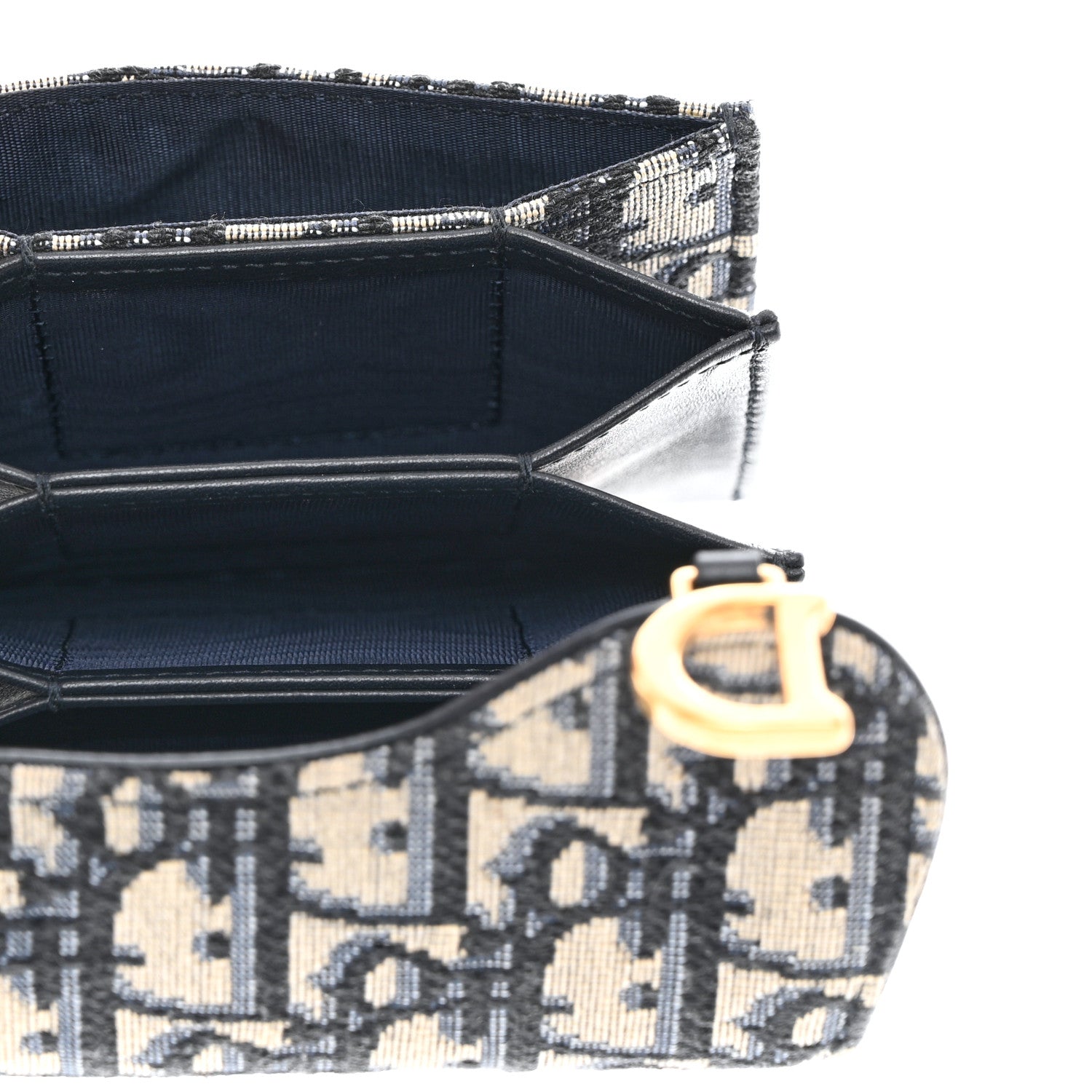 Christian Dior Oblique Saddle 5-Gusset Card Holder Blue 5 of 10
