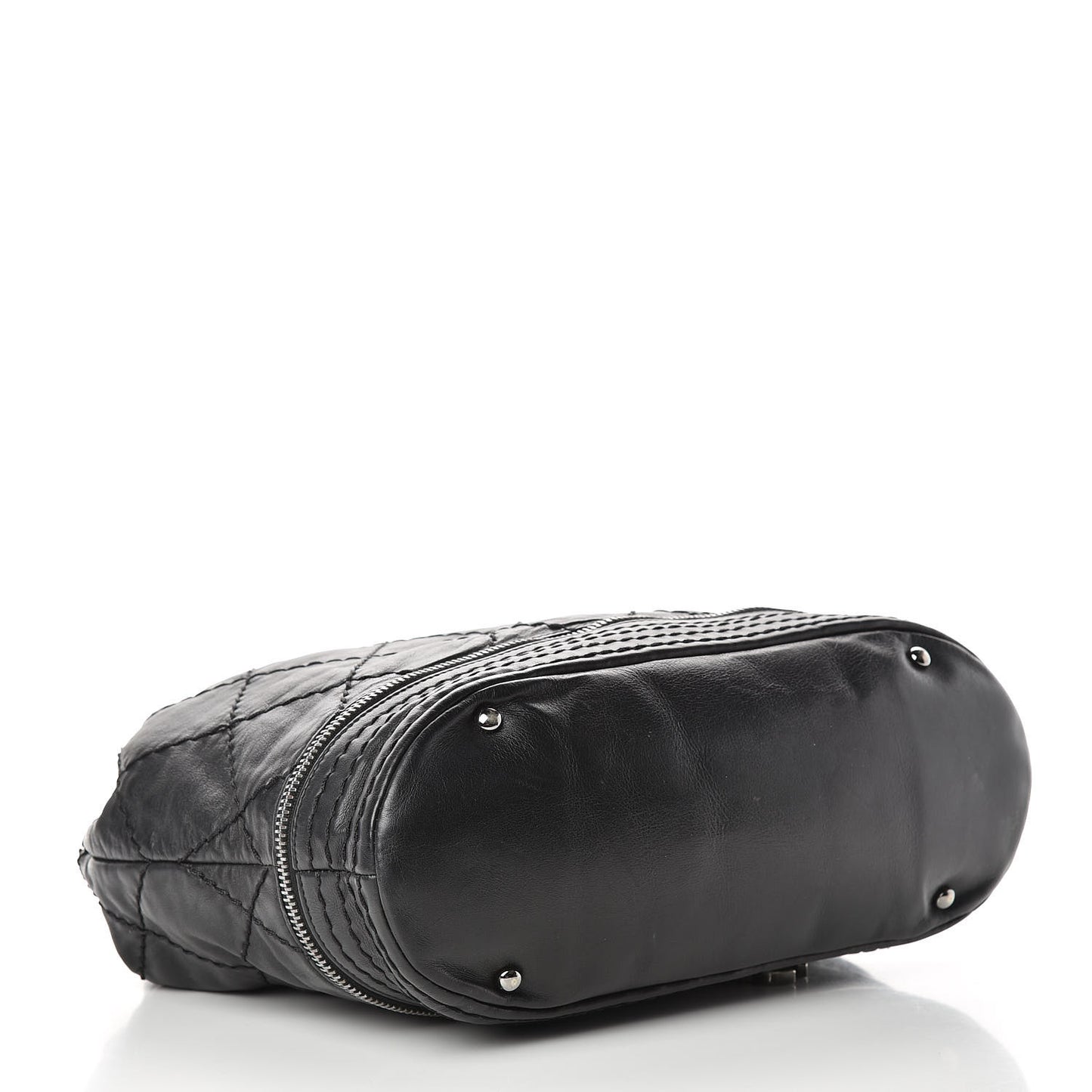 Lambskin Expandable Tote Black