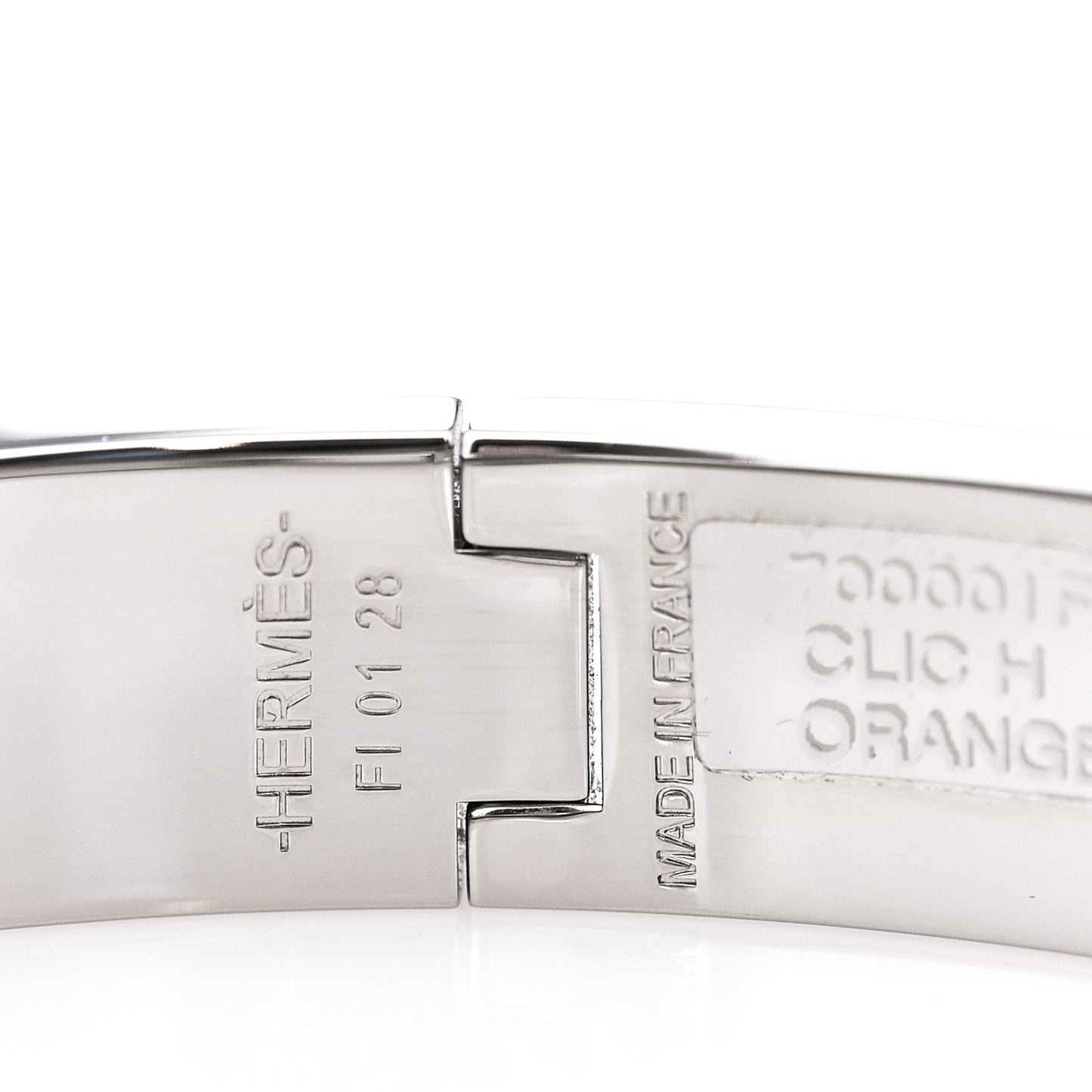 Enamel Narrow Clic Clac H Bracelet PM Orange