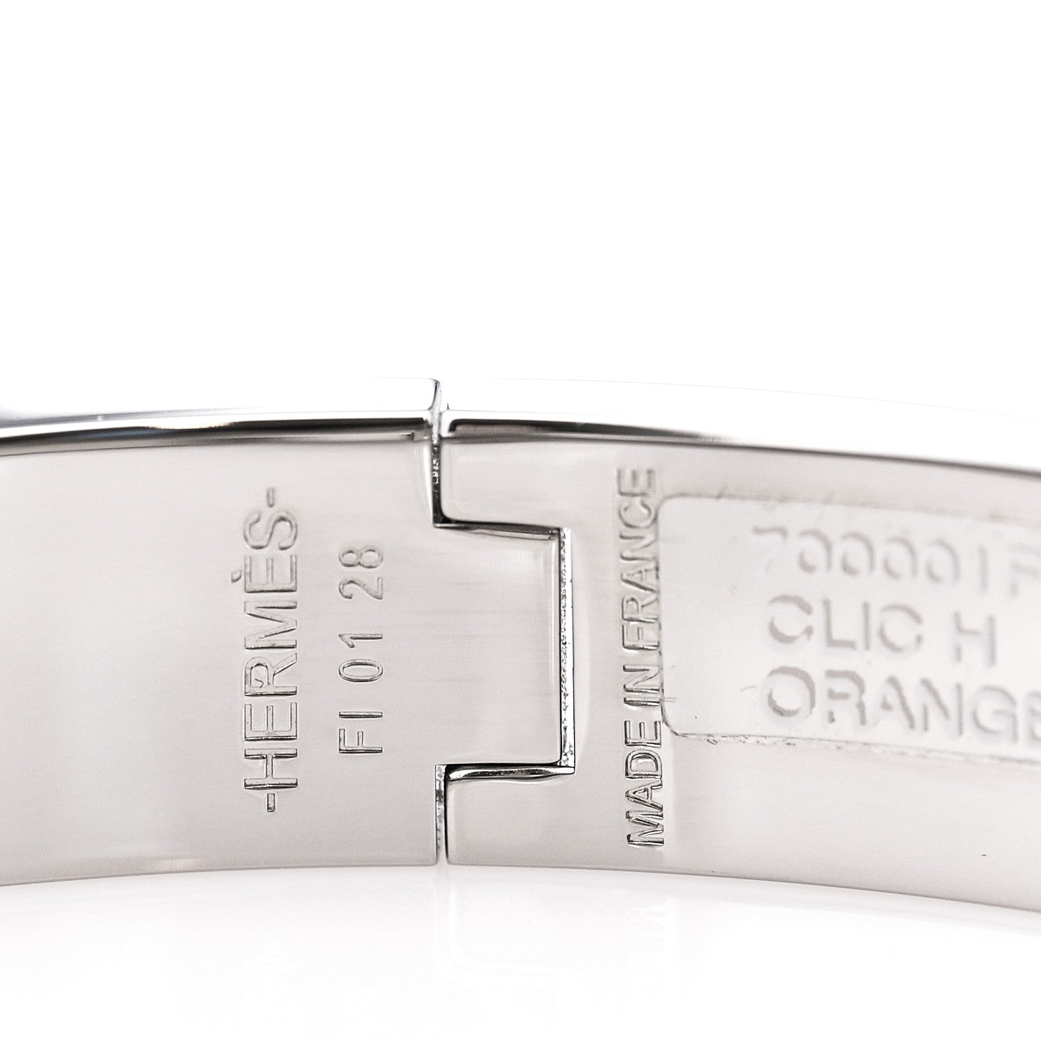 Hermes Enamel Narrow Clic Clac H Bracelet PM Orange 3 of 6