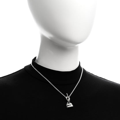 Hermes Sterling Silver Kelly Charm Pendant Necklace 2 of 5