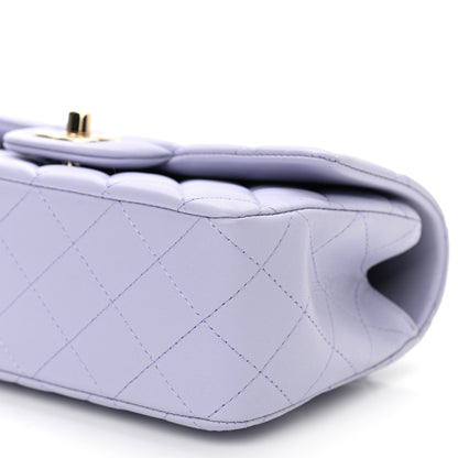Chanel Lambskin Quilted Mini Top Handle Rectangular Flap Light Purple 9 of 9
