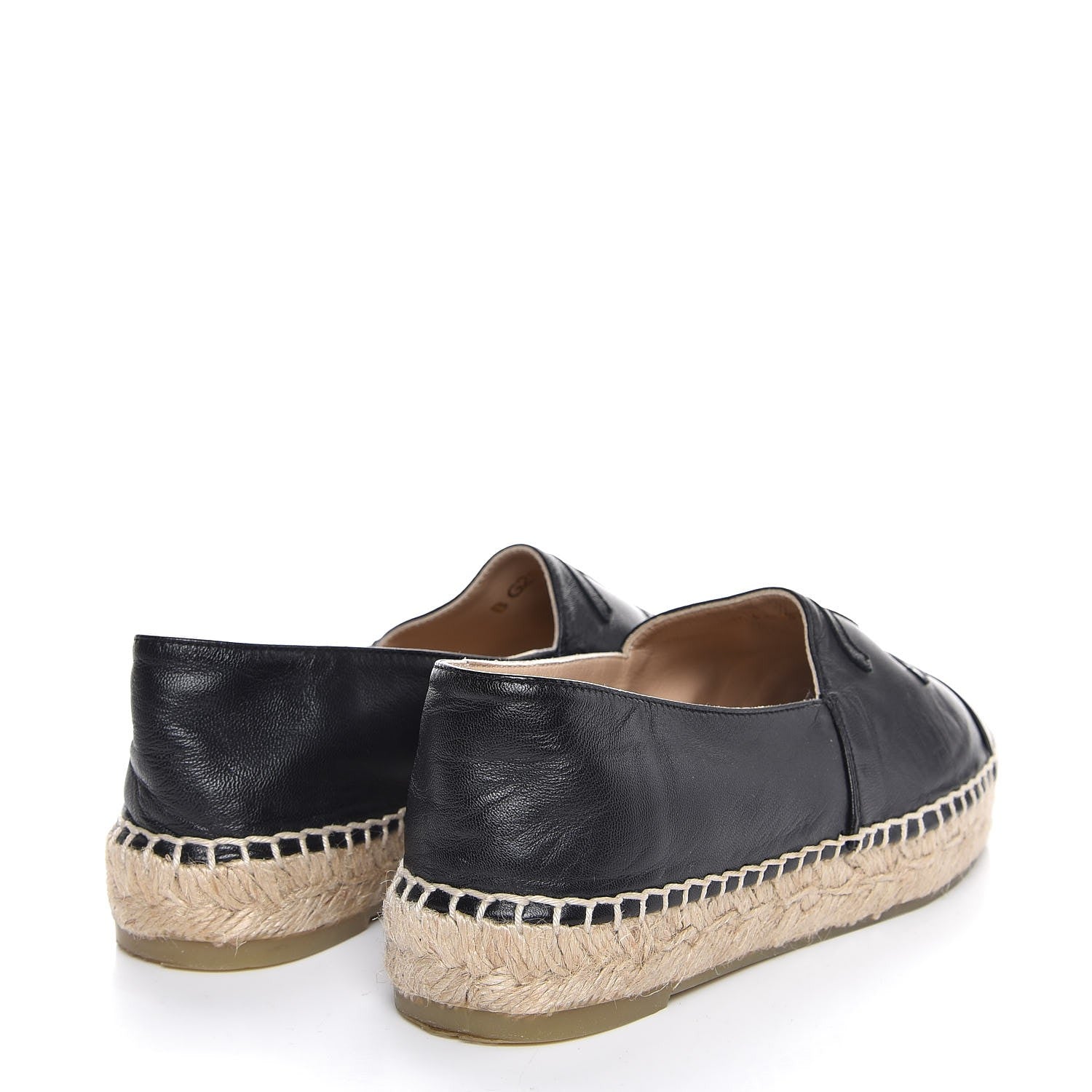 Chanel Lambskin CC Espadrilles 35 Black 4 of 9