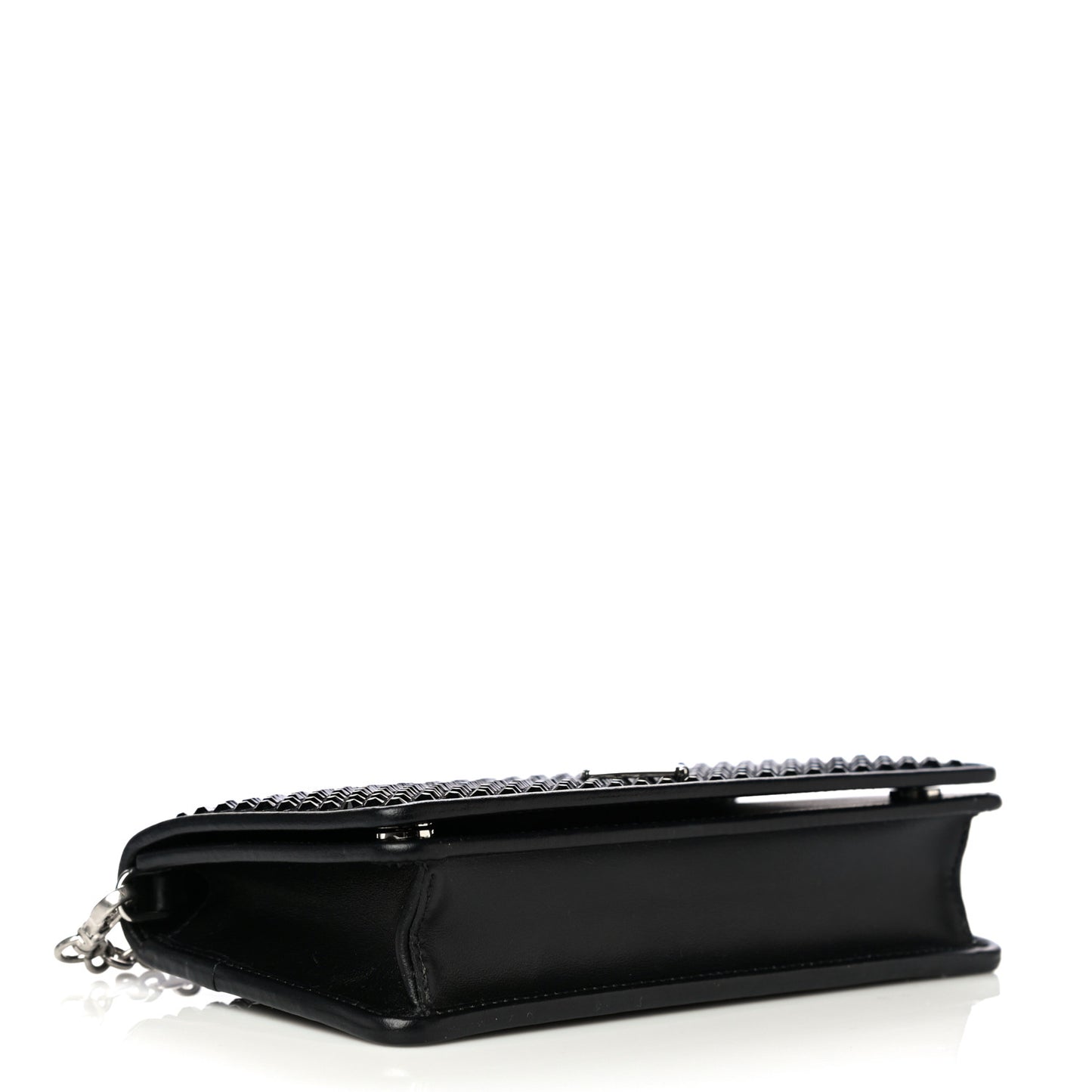Crystal Mini Wallet Chain Black