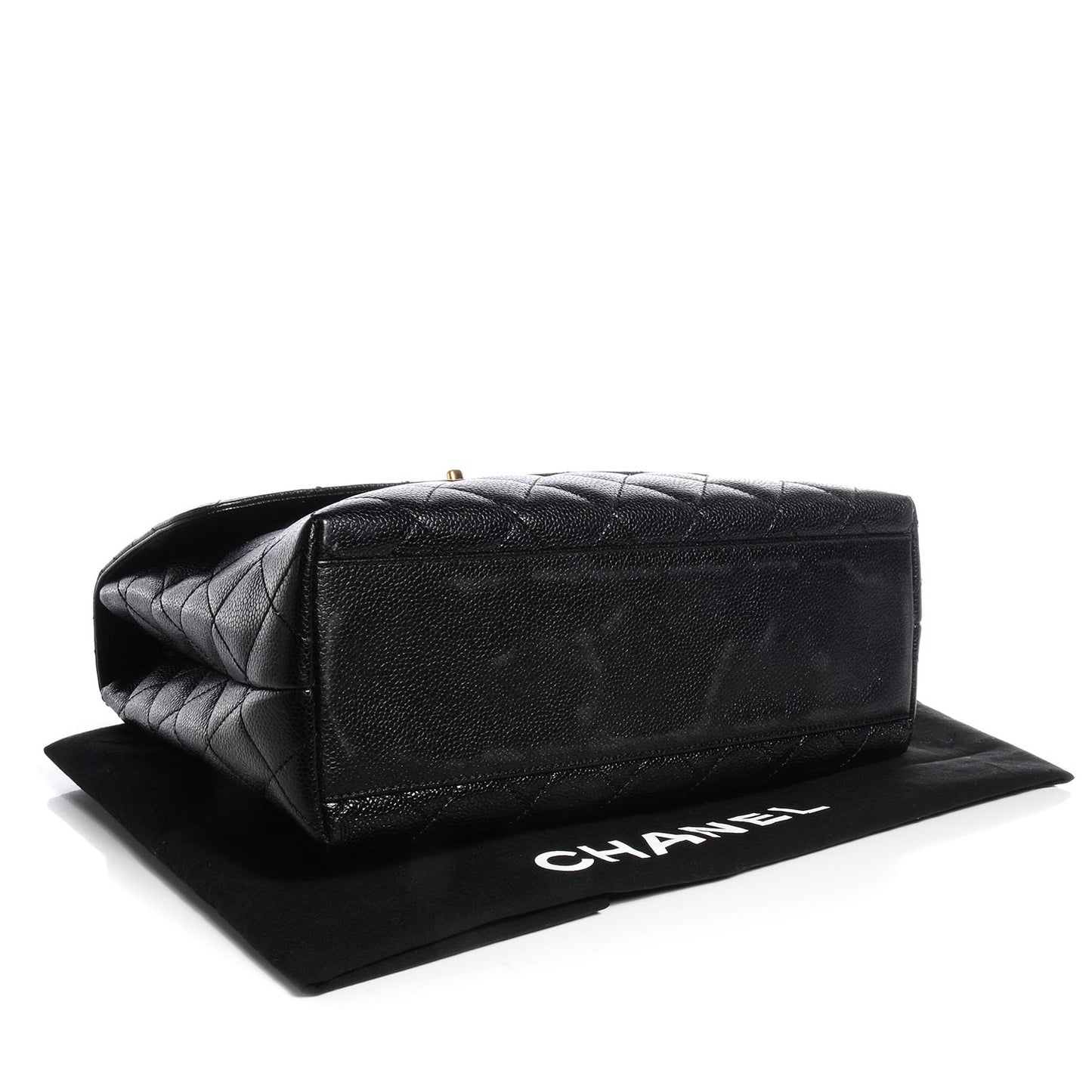 Caviar Kelly Jumbo Flap Bag Black