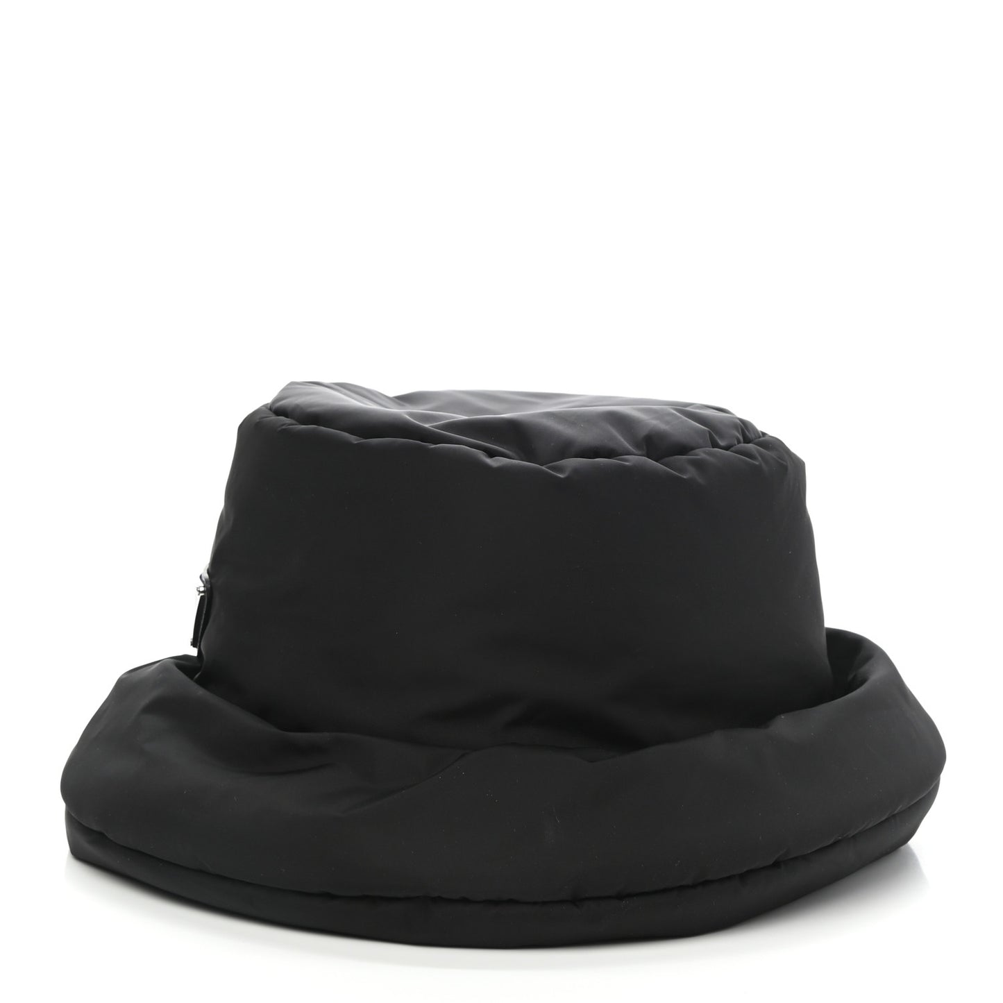 Re-Nylon Metal Triangle Logo Padded Mens Bucket Hat XL Black