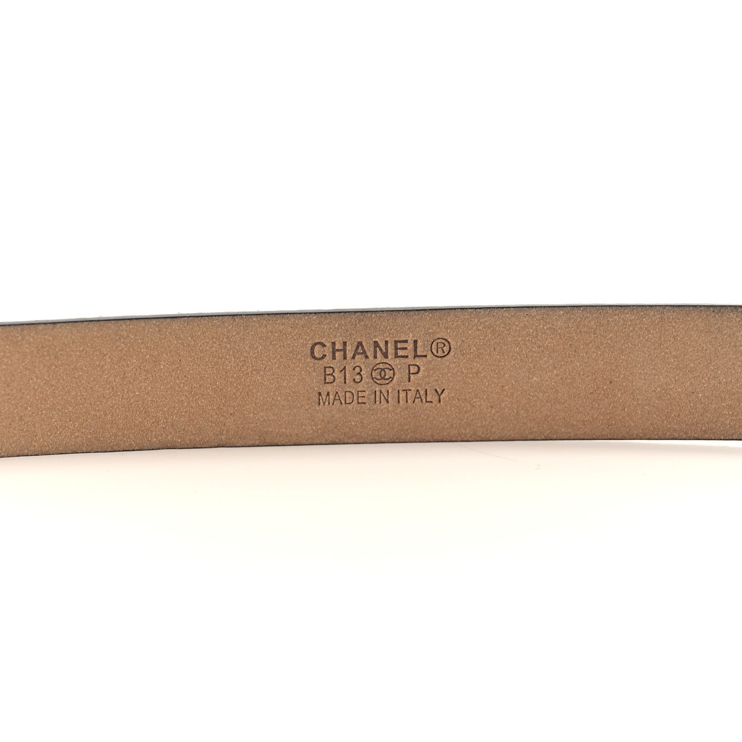 Chanel Glitter Calfskin CC Logo Skinny Belt 85 34 Black 4 of 8