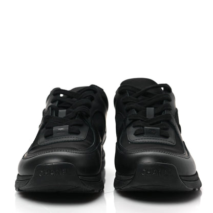 Chanel Lambskin Fabric CC Sneakers 39 Black 2 of 7