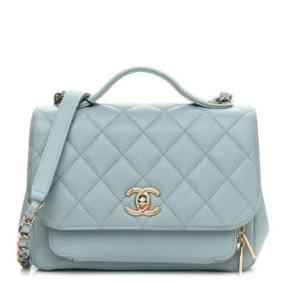 Chanel Caviar Quilted Medium Business Affinity Flap Light Blue 1 of 11