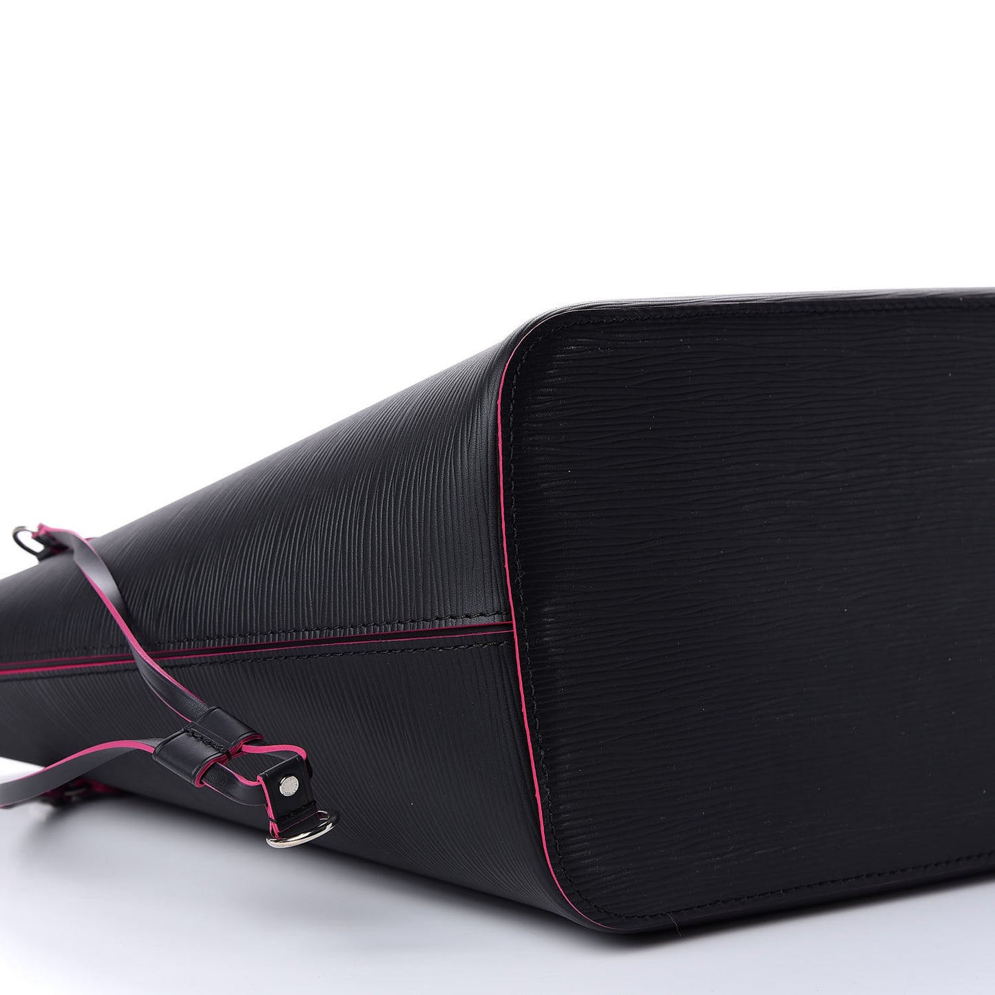 Epi Neverfull MM Black Hot Pink