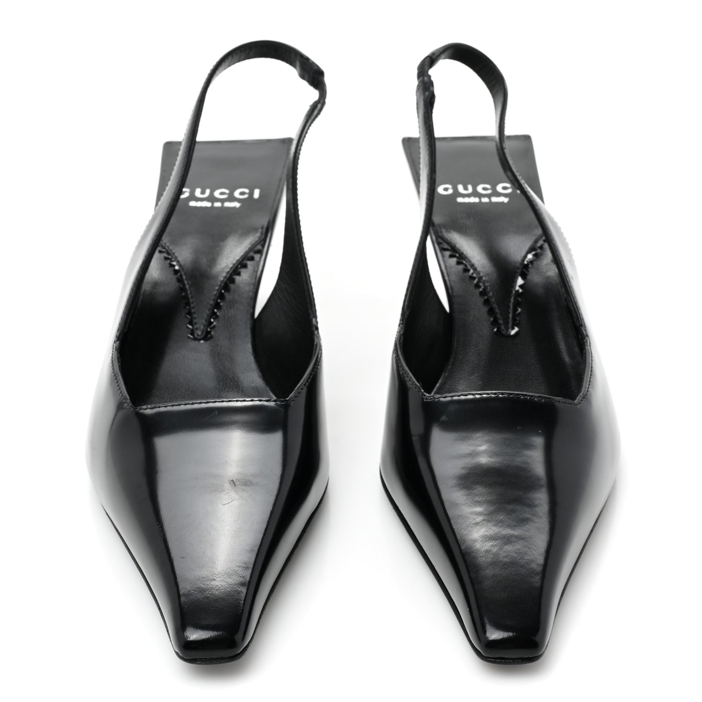 Nappa Mallory Pointed Toe Slingback Sandal 35 Black
