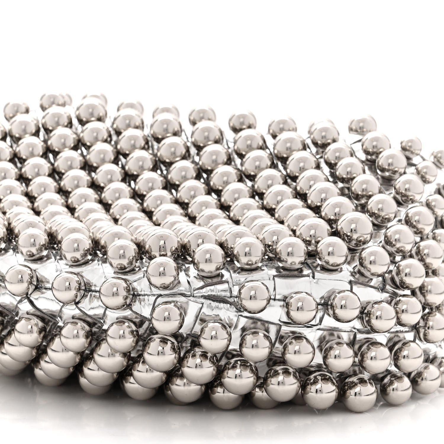 Bottega Veneta Metallic Nappa Studded Intrecciato Mini Jodie Silver 10 of 10