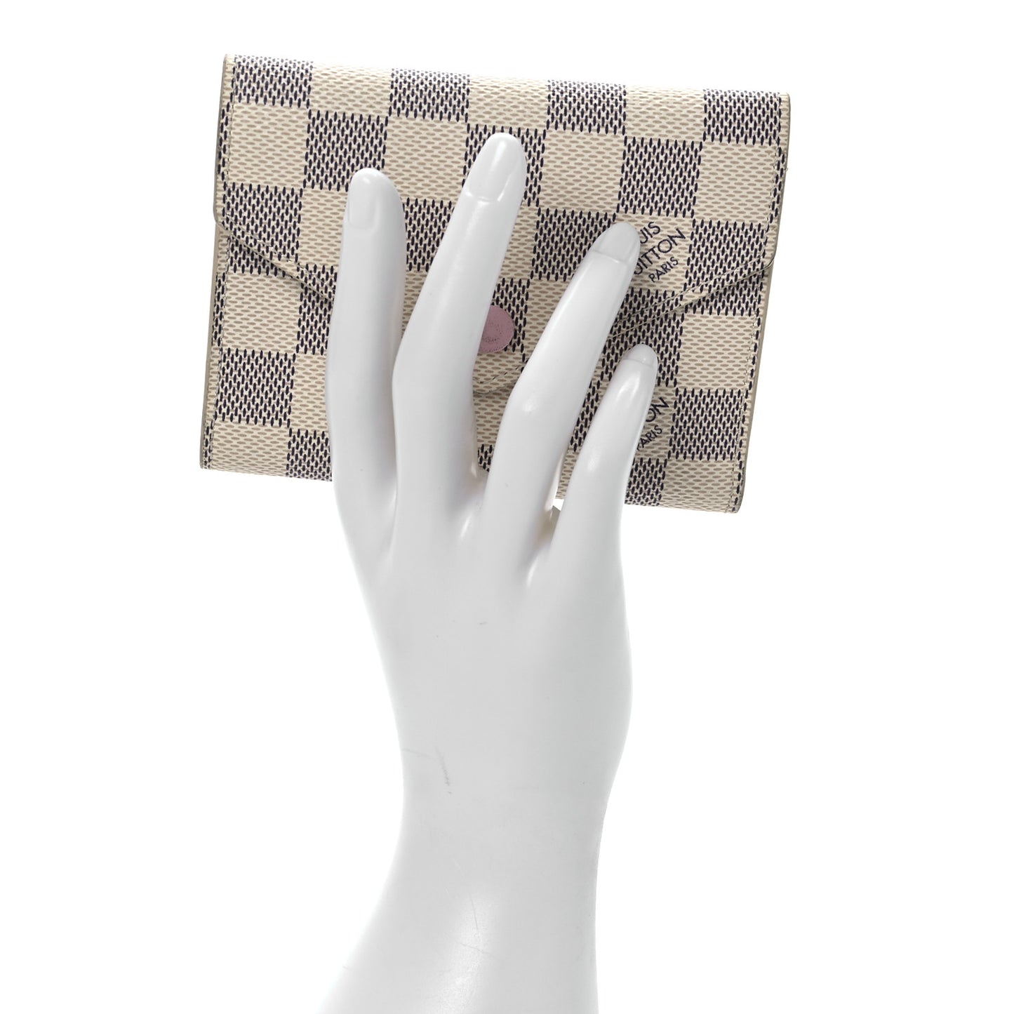 Damier Azur Victorine Wallet Rose Ballerine