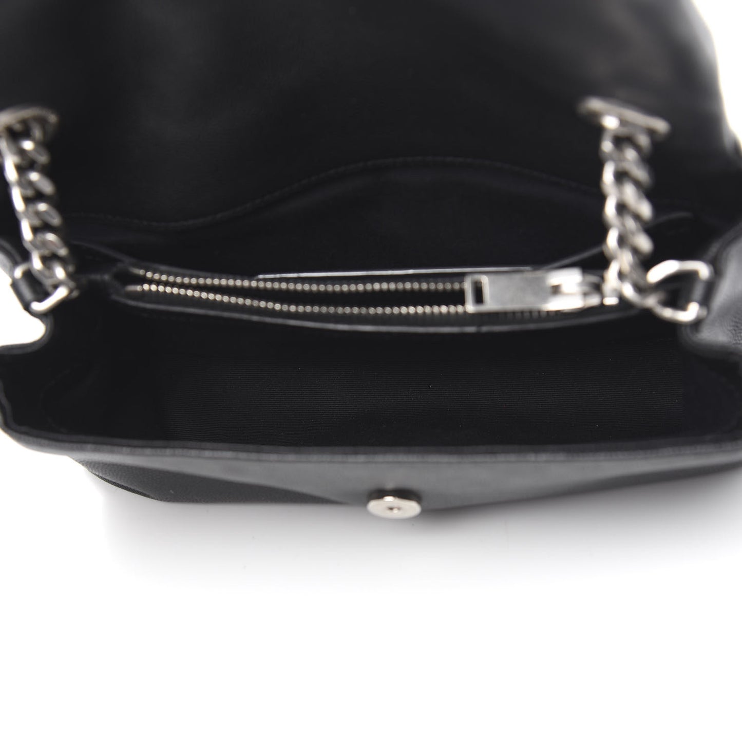 Grain De Poudre Small West Hollywood Monogram Fold-Over Bag Black