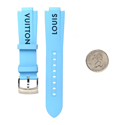 Louis Vuitton Rubber Tambour Watch Strap Light Blue 3 of 6
