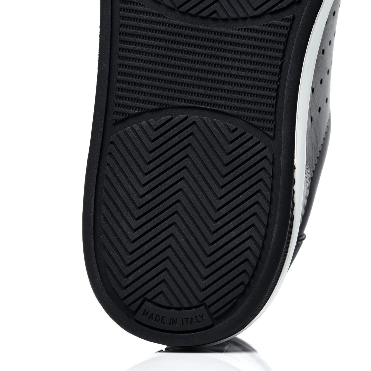 Calfskin Womens Logo Sneakers 38 Black White