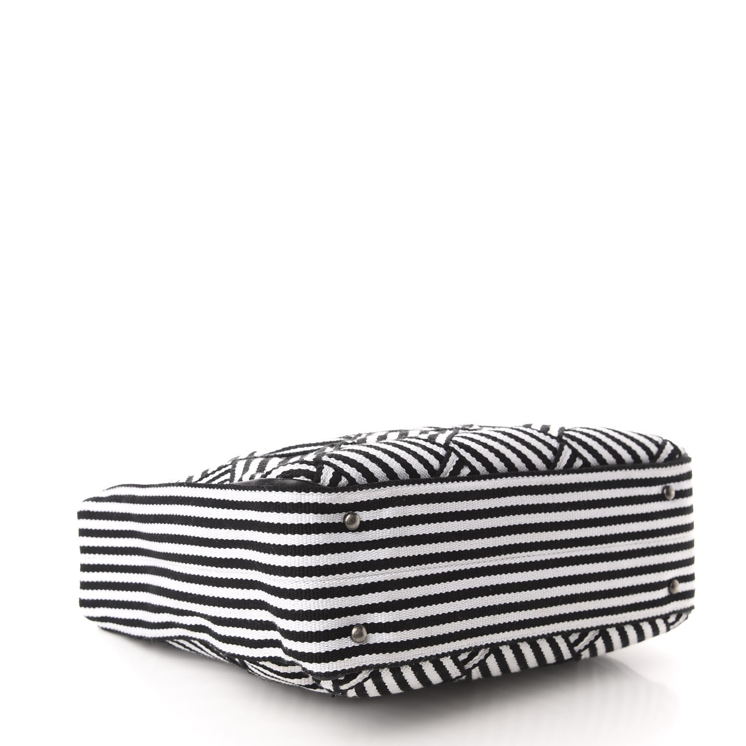 Chanel Woven Canvas Large Easy Shopping Tote Black White 6 of 10