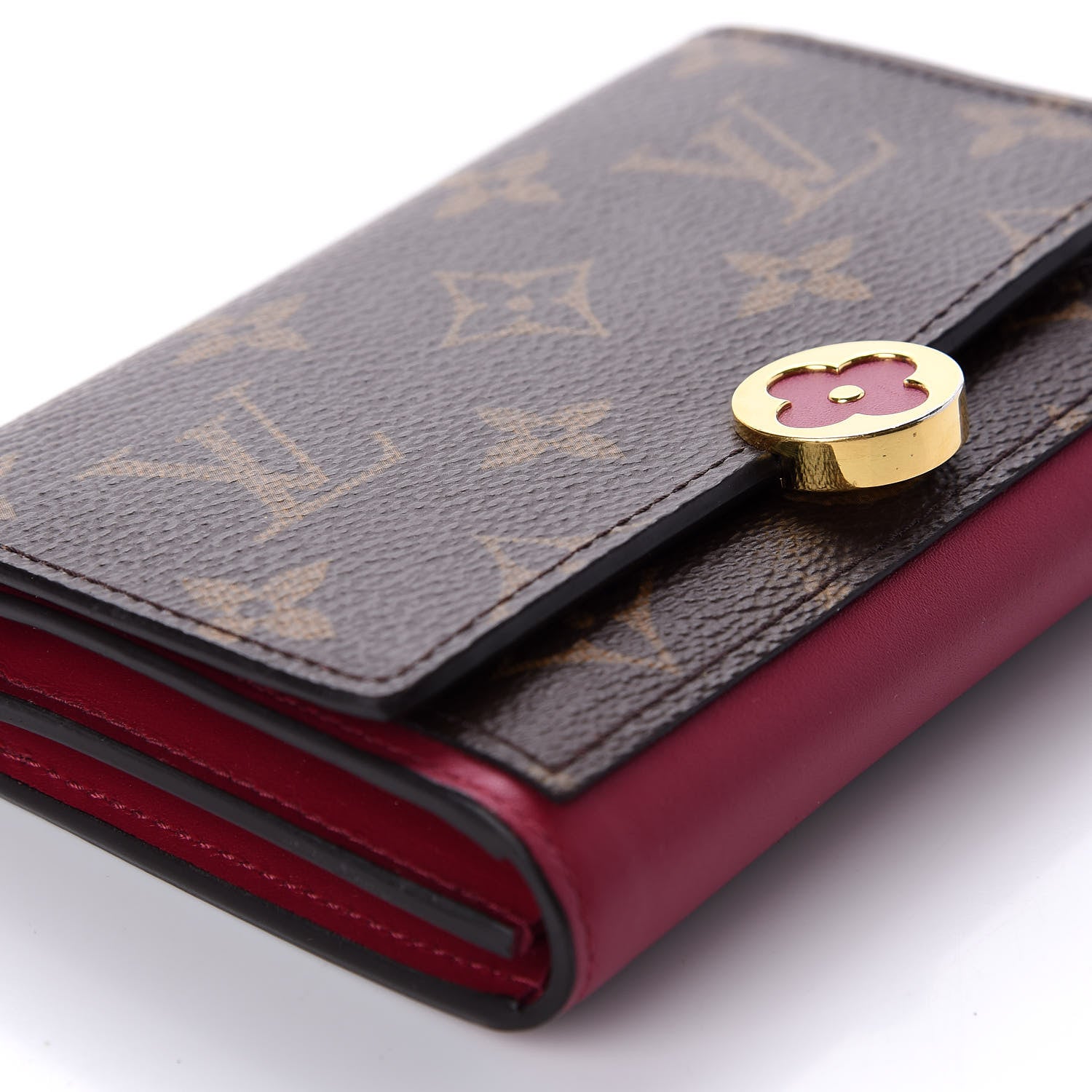 Louis Vuitton Monogram Flore Compact Wallet Fuchsia 6 of 8