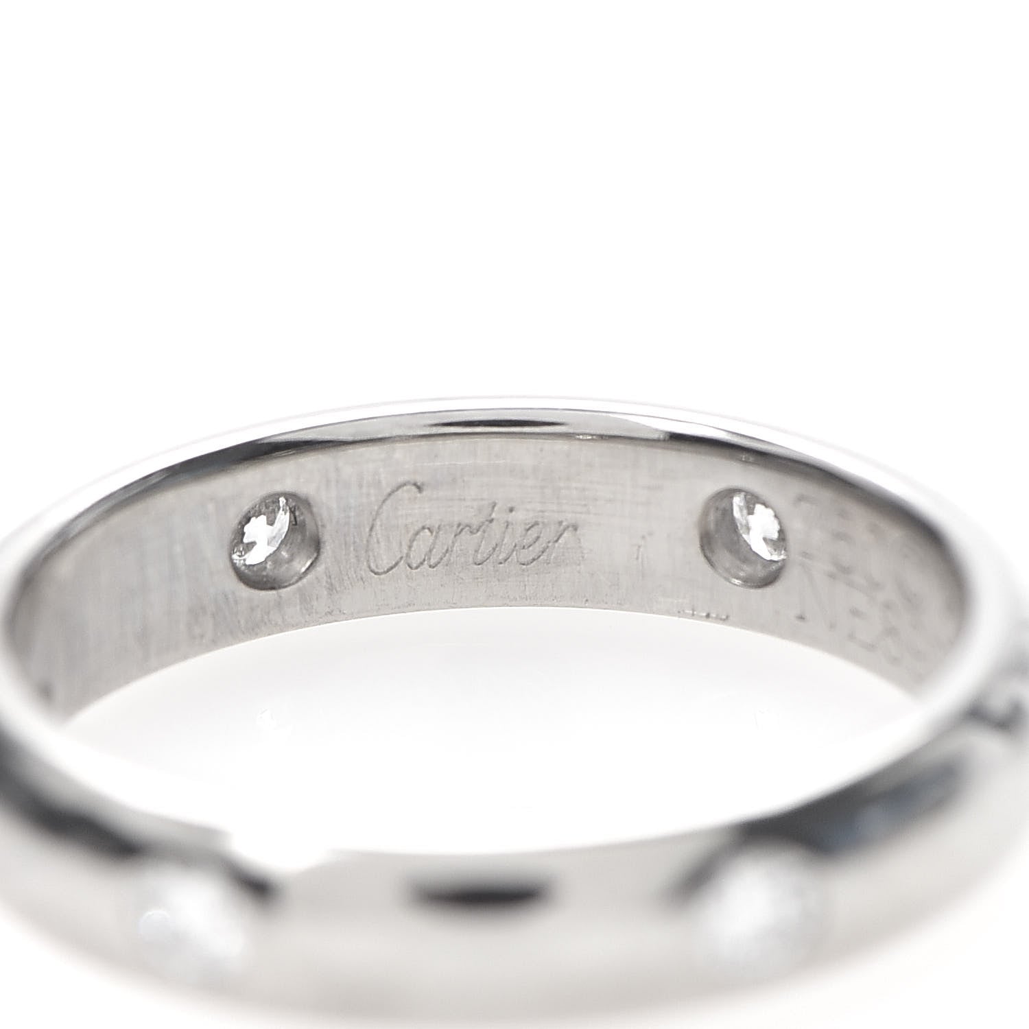 Cartier 18K White Gold 6 Diamond Stella Band Ring 51 5.75 4 of 6