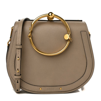 Chloe Calfskin Suede Medium Nile Bracelet Bag Motty Grey 1 of 9